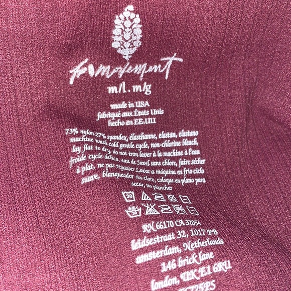 Free People Movement Good Karma Running Shorts size XS/S & M/L NEW Oxblood - Picture 8 of 8